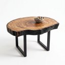 Ver imagem 4 de Mesa de Centro Bolacha Borda Carbonizada Shou Sugi Ban