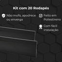 Ver imagem 4 de Kit 20 Barras Rodapé de Poliestireno 10cm X 2m Acabamento Moderno