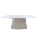 Ver imagem 1 de Mesa de Jantar Cone Oval 120x80cm Laca Branca Modelar Art Moveis Cone Oval Modelar