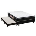 Ver imagem 1 de Cama Box Casal Colchão Espuma D33 Castor Black e White + Base Crc Courano Black(138x188)