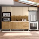 Ver imagem 1 de Cozinha Balcao Pia Glam Freijo Vanilla Cp Ripado Freijo Ktp