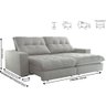 Sofa Retrátil Dublin 2,30m Mola Ensacada 04 Lugares Txr - 3
