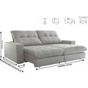 Ver imagem 3 de Sofa Retrátil Dublin 2,30m Mola Ensacada 04 Lugares Txr