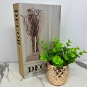 Ver imagem 2 de Conjunto decorativo livro 'Decor' + vaso rose gold cerâmico