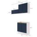 Ver imagem 4 de Lavanderia Modulada Kappesberg Celeste 3 Peças Branco/azul 160cm