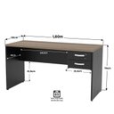 Ver imagem 5 de Conjunto Mesa de Escritório 160x60cm com 2 Gavetas + Cadeira Netflex Ergonômica Premium Reclinável