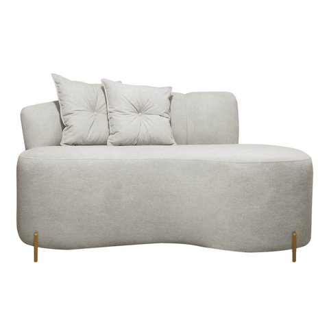 Sofá Namoradeira 2 Lugares Grécia Conceito Orgânico 180cm Bouclê Bege Sofa Store