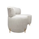 Ver imagem 4 de Sofá Namoradeira 2 Lugares Grécia Conceito Orgânico 180cm Bouclê Bege Sofa Store