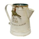 Ver imagem 4 de Vaso Jarro Decor de Metal Provençal Bege com Pássaro 22 Cm