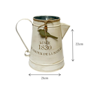 Ver imagem 3 de Vaso Jarro Decor de Metal Provençal Bege com Pássaro 22 Cm