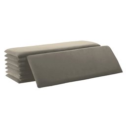 Cabeceira Modulada Estofada Adesiva 1 Módulo em Tiras 20x60cm Cinza - 3 Cabeceira Modulada Estofada Adesiva 1 Módulo em Tiras 20x60cm Cinza - 3