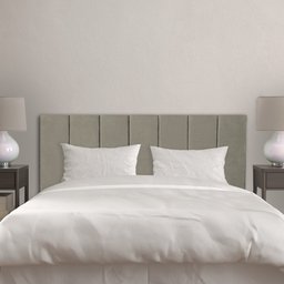 Cabeceira Modulada Estofada Adesiva 1 Módulo em Tiras 20x60cm Cinza - 4 Cabeceira Modulada Estofada Adesiva 1 Módulo em Tiras 20x60cm Cinza - 4