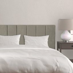 Cabeceira Modulada Estofada Adesiva 1 Módulo em Tiras 20x60cm Cinza - 1 Cabeceira Modulada Estofada Adesiva 1 Módulo em Tiras 20x60cm Cinza - 1