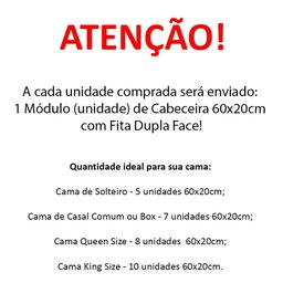 Cabeceira Modulada Estofada Adesiva 1 Módulo em Tiras 20x60cm Cinza - 7 Cabeceira Modulada Estofada Adesiva 1 Módulo em Tiras 20x60cm Cinza - 7