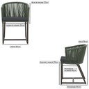 Ver imagem 2 de 6 Cadeiras de Jantar Área Noronha em Alumínio com Pintura Marrom Corda Náutica E11 Trama Original