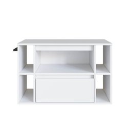 Gabinete de Banheiro Suspenso 80cm com 4 Nichos 1 Toalheiro 1 Porta 1 Gaveta - 5