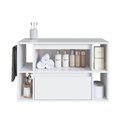 Ver imagem 6 de Gabinete de Banheiro Suspenso 80cm com 4 Nichos 1 Toalheiro 1 Porta 1 Gaveta Branco