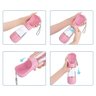 Garrafa Água Pet Portátil com Trava 330ml para Passeio:rosa - 5
