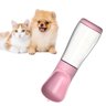 Garrafa Água Pet Portátil com Trava 330ml para Passeio:rosa - 4