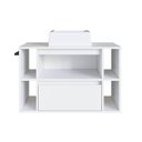 Ver imagem 5 de Gabinete de Banheiro Suspenso 80cm com 4 Nichos 1 Toalheiro 1 Porta 1 Gaveta com Cuba Branco