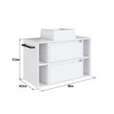 Ver imagem 3 de Gabinete de Banheiro Suspenso 80cm com 4 Nichos 1 Toalheiro 1 Porta 1 Gaveta com Cuba Branco