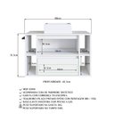 Ver imagem 7 de Gabinete de Banheiro Suspenso 80cm com 4 Nichos 1 Toalheiro 1 Porta 1 Gaveta com Cuba Branco