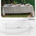 Ver imagem 7 de Toalha de Mesa Jacquard Bordado Folhas Rafimex Poli-bambu 180x400cm