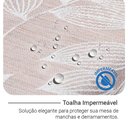 Ver imagem 6 de Toalha de Mesa Jacquard Bordado Folhas Rafimex Poli-bambu 180x400cm