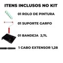 Ver imagem 6 de Rolo 23cm Poliamida + Suporte Rolo Pintura 23cm + Bandeja para Pintura 2,7l + Cabo Extensor 1,28m
