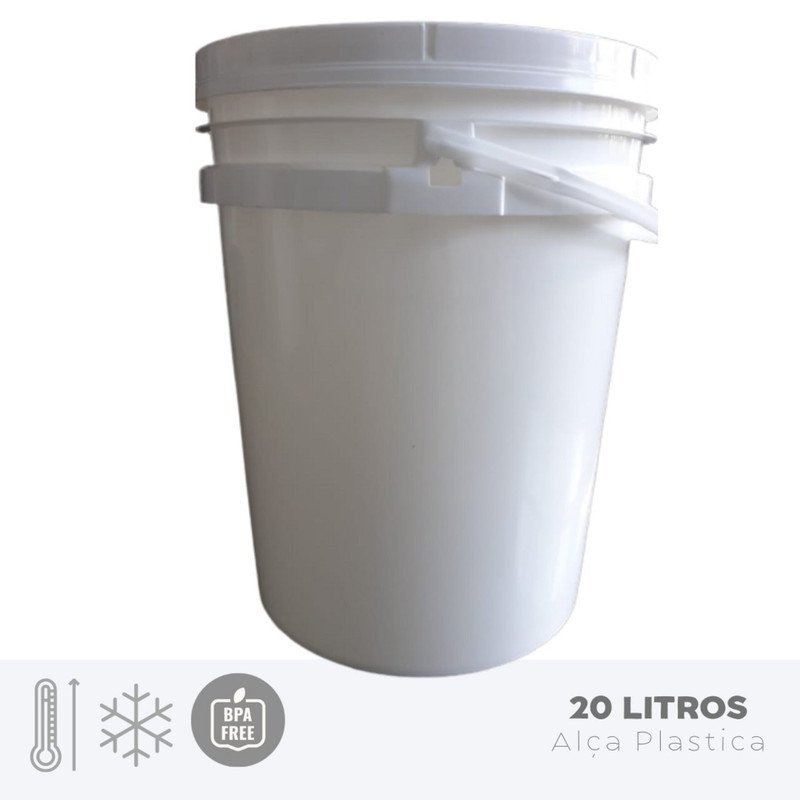 Balde para decoração  20L Alça Plástica 2 pçs - 2