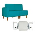 Ver imagem 4 de Poltrona Decorativa Alice Pés Trapézio Suede Azul Turquesa - Ds Estofados