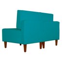 Ver imagem 3 de Poltrona Decorativa Alice Pés Trapézio Suede Azul Turquesa - Ds Estofados
