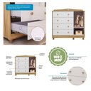 Ver imagem 3 de Cômoda Infantil Elô Peroba Branco Amêndoa 4 Gavetas 1 Porta
