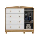 Ver imagem 3 de Cômoda Infantil Elô Peroba Branco Amêndoa 4 Gavetas 1 Porta