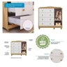 Cômoda Infantil Elô Peroba Branco Amêndoa 4 Gavetas 1 Porta - 5