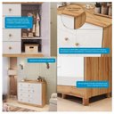 Ver imagem 4 de Cômoda Infantil Elô Peroba Branco Amêndoa 4 Gavetas 1 Porta