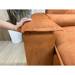 Sofá 4 e 5 Lugares 3,20m Retrátil e Reclinável Alpoim Estofados Athenas:terracota - 4