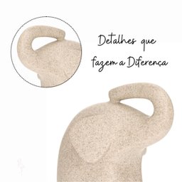 Escultura Elefante Poliresina 26,5x27x14cm 20180 Mart - 2