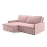 Sofá Cama Lisboa 4 Lugares Suede Rosa Claro 212cm Abertura de 140cm - 2