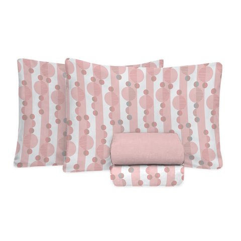 Jogo de Cama King Size 130 Fios Fiori - Alana (7672)