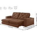 Ver imagem 3 de Sofa Retrátil Cuiabá 2,10m Mola Ensacada 03 Lugares Txr
