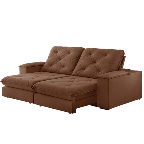 Sofa Retrátil Cuiabá 2,10m Mola Ensacada 03 Lugares Txr