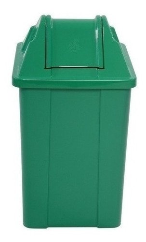 Cesto Quadrado com Tampa Vai e Vem 60 Litros Cor:vermelho - 5