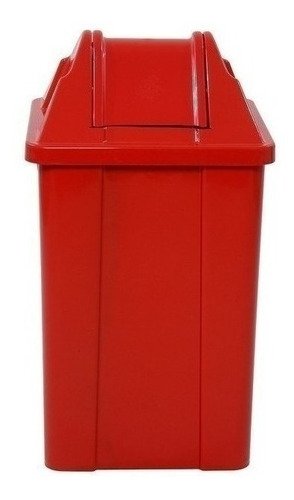 Cesto Quadrado com Tampa Vai e Vem 60 Litros Cor:vermelho - 8