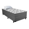 Cama Box Solteiro Conjugada Semi Ortopédica Cinza - 1
