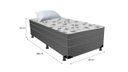 Ver imagem 2 de Cama Box Solteiro Conjugada Semi Ortopédica Cinza