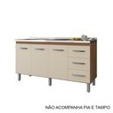 Ver imagem 2 de Balcão para Pia 150cm com 03 Portas e 03 Gavetas Diana Savana Off White Moblis Off White