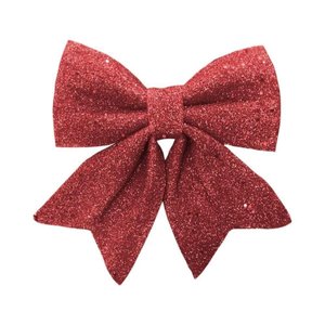Laço Pronto Vermelho Glitter Natal - 25cm X 20cm