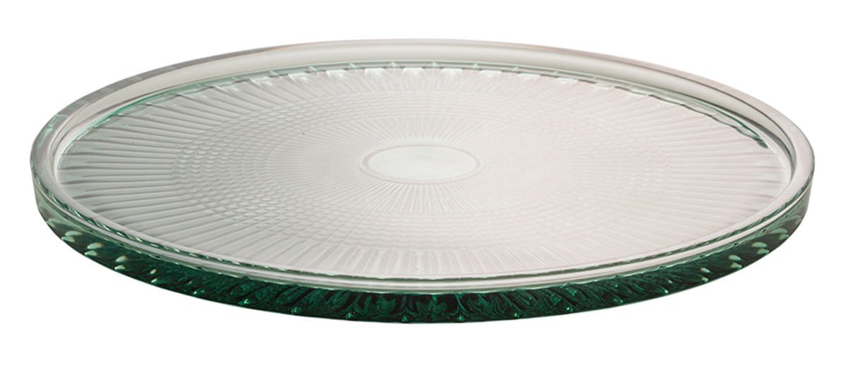 Prato Cristal para Servir Queen Verde 32Cm - 3