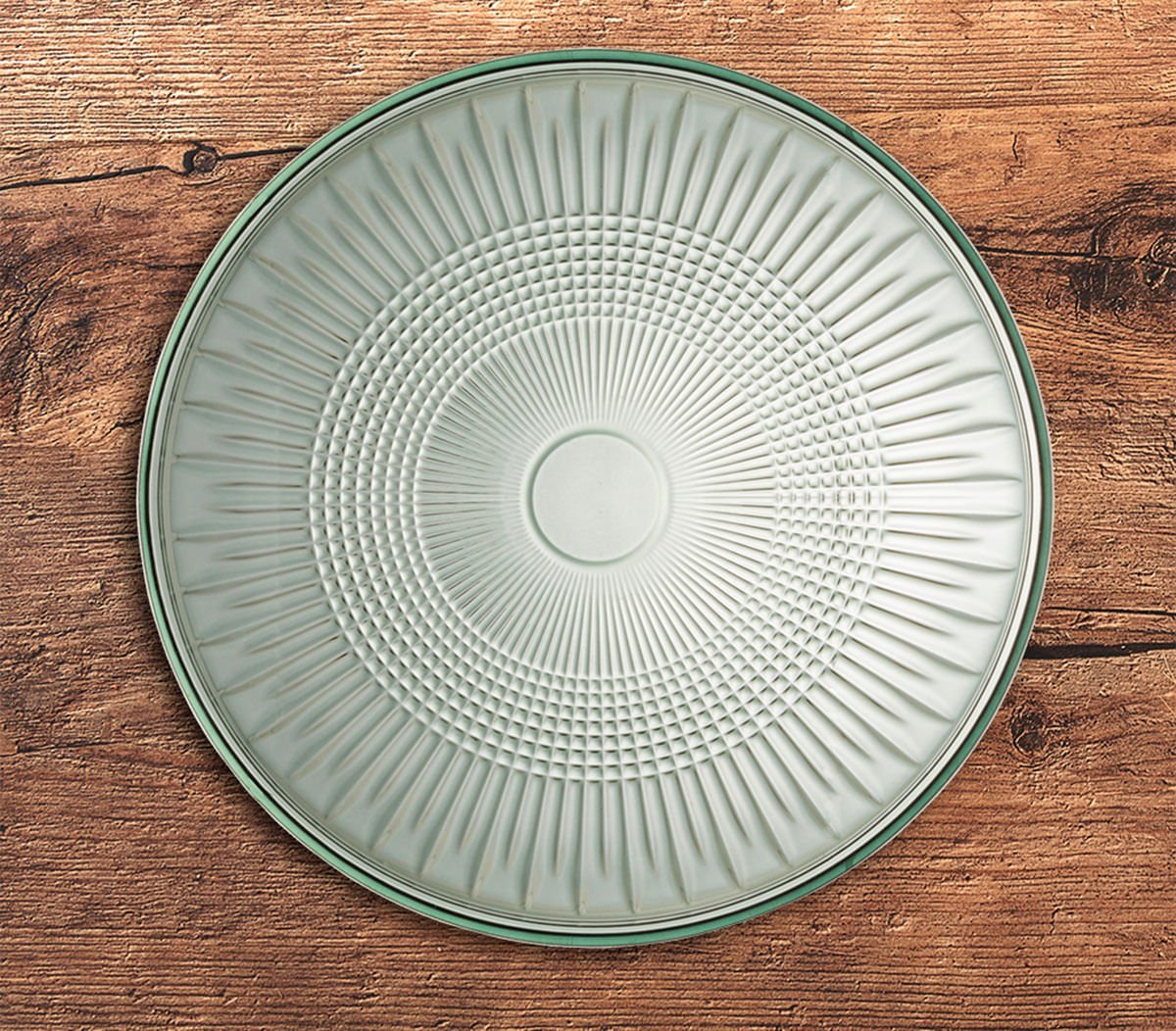 Prato Cristal para Servir Queen Verde 32Cm - 2